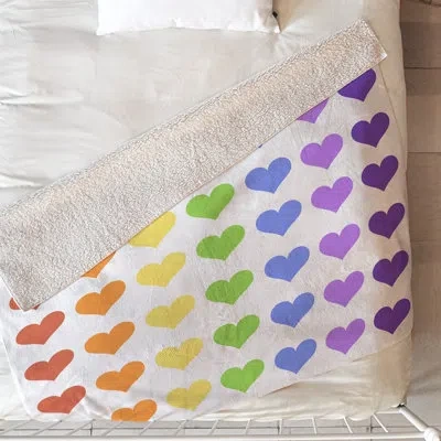 Deny Designs Shannon Clark Clark 80s Baby Blanket In Red;yellow;purple