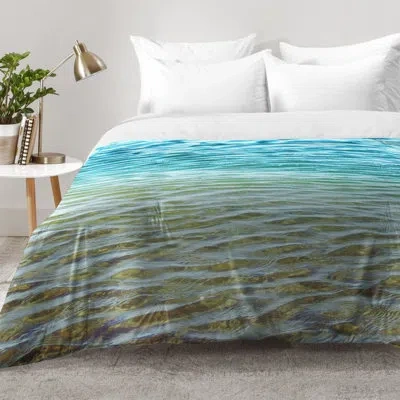 Deny Designs Shannon Clark Ombre Sea Comforter Set In Blue,green