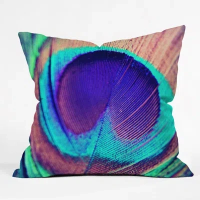 Deny Designs Shannon Clark Pretty Peacock Indoor/outdoor Throw Pillow