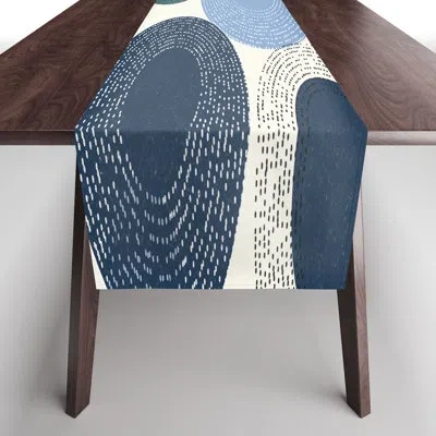 Deny Designs Sheila Wenzel-ganny Big Blues Minimalist Design Table Runner