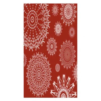 Deny Designs Sheila Wenzel-ganny Bohemian Holiday Mandalas Tablecloth In White;red