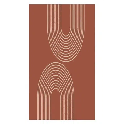 Deny Designs Sheila Wenzel-ganny Terra Cotta Minimalist Tablecloth In Pink