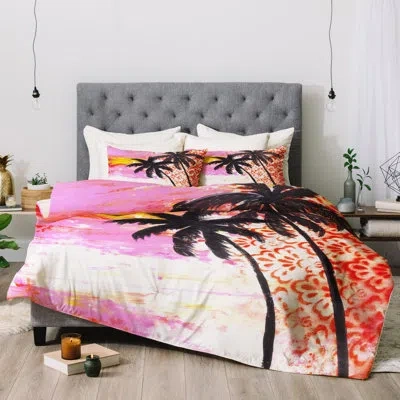 Deny Designs Single Comforter In Pink,orange