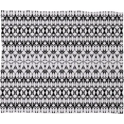 Deny Designs Sledge Fleece Blanket In Black