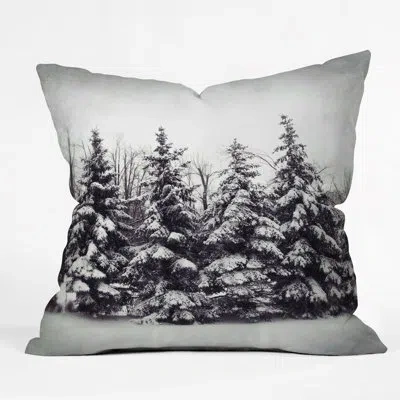 Deny Designs Snow And Pines Indoor/outdoor Throw Pillow