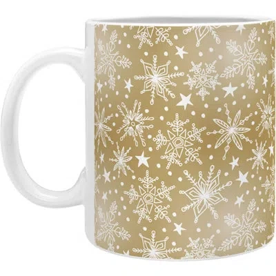 Deny Designs Snow Squall Mug In White;gold