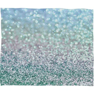 Deny Designs Snowfall Plush Fleece Throw In Blue Mist