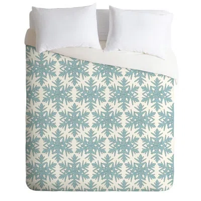 Deny Designs Snowflake Duvet Cover Set In Blue