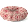 Deny Designs Snowflake Print Floor Pillow In Red