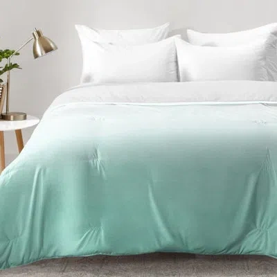 Deny Designs Social Proper Comforter Set In Mint,white