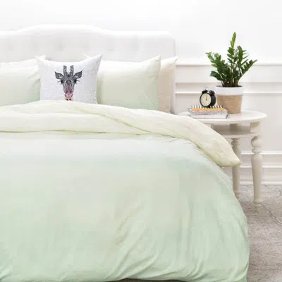 Deny Designs Social Proper Duvet Cover Set In Green