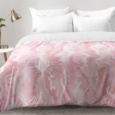Deny Designs Soft Blush Melt Comforter Set In Pink