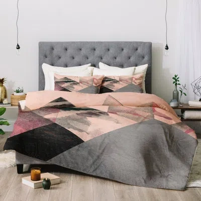 Deny Designs Spires 3 Piece Comforter Set In Brown,gray