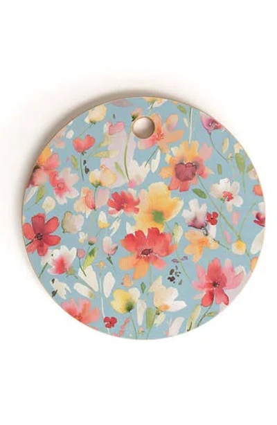 Deny Designs Spring Cosmos Wildflower Print Cutting Board