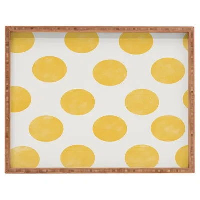 Deny Designs Spring Ottoman/coffee Table Tray In Yellow