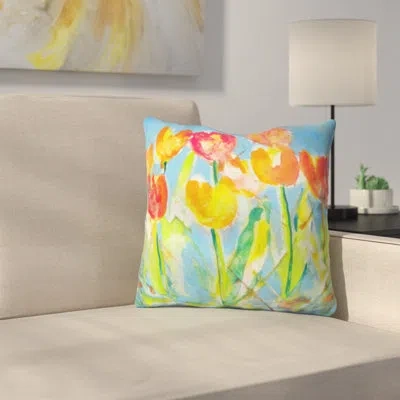 Deny Designs Spring Tulips By Laura Trevey Indoor/outdoor Throw Pillow
