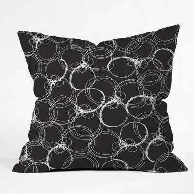 Deny Designs Square Pillow Cover & Insert In Black