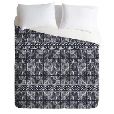 Deny Designs Stars Above At Midnight Single Duvet Cover In Black,gray