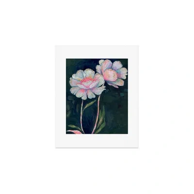 Deny Designs Stephanie Corfee Flowers In The Dark Art Print - Unframed In Green