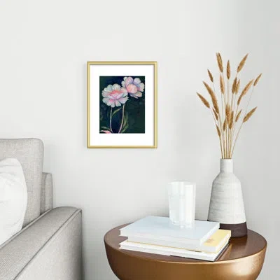 Deny Designs Stephanie Corfee Flowers In The Dark Metal Framed Art Print In White