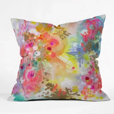 Deny Designs Stephanie Corfee Outdoor Rectangular Pillow Cover And Insert In Pink Floral