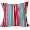 Deny Designs Stripe & Lobster Print Throw Pillow In Multi