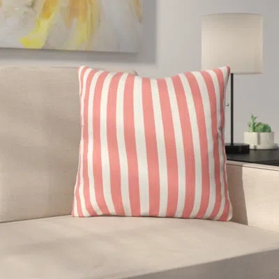 Deny Designs Stripes Throw Pillow In Pink,white