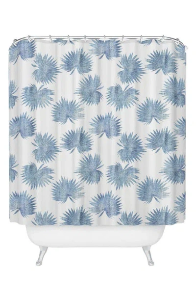 Deny Designs Sun Palm Chambray Shower Curtain In Blue