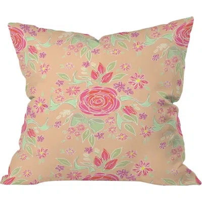 Deny Designs Sweet Rose Delight Outdoor Throw Pillow