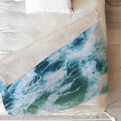Deny Designs Swirling Sea Blanket In Blue