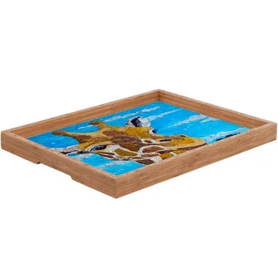Deny Designs Tall As Treetops Serving Tray In Brown