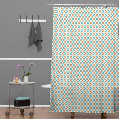 Deny Designs Tammie Bennett X Check Single Shower Curtain