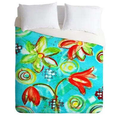 Deny Designs Tangerine Tango By Laura Trevey Lightweight Duvet Cover