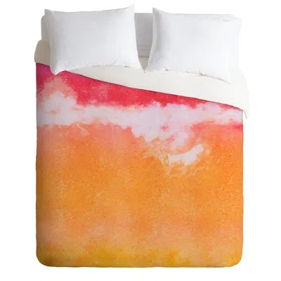 Deny Designs Tangerine Tie Dye By Laura Trevey Lightweight  Duvet Cover
