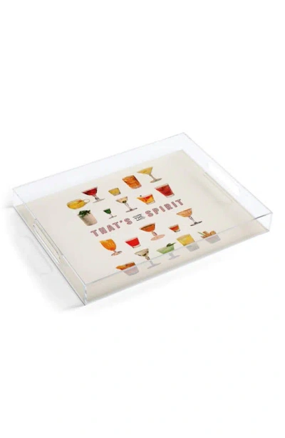 Deny Designs That's The Spirit Decorative Tray In Neutral