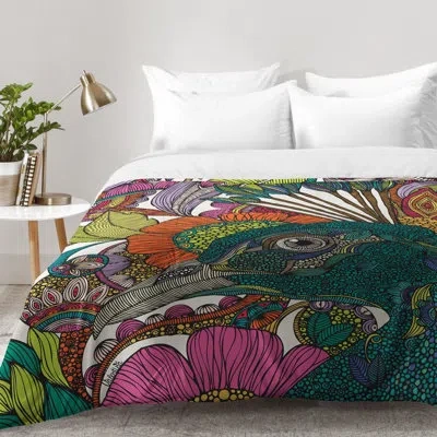 Deny Designs The Flowers Comforter Set In Turquoise