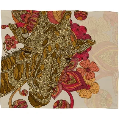 Deny Designs The Giraffe Blanket In Green;red