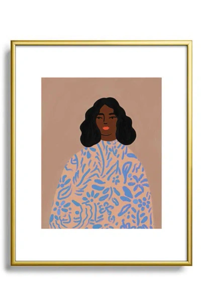 Deny Designs The Sweater Framed Art Print In Blue