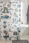 Deny Designs The Whiskey Ginger For Deny Yellowstone National Park Travel Pattern Shower Curtain In Black/white A In Black/white