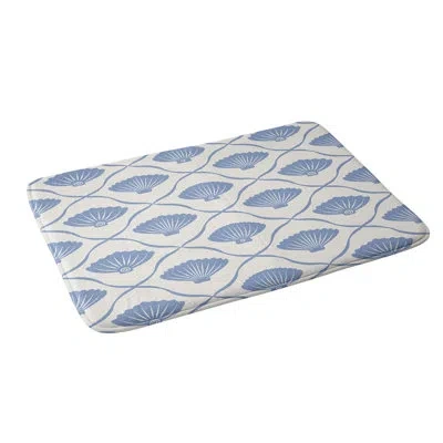 Deny Designs Thespacehouse Coastal Ocean Blue Seashells Memory Foam Bath Mat