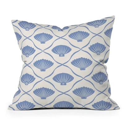 Deny Designs Thespacehouse Coastal Ocean Blue Seashells Throw Pillow