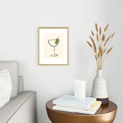 Deny Designs Thespacehouse Dirty Martini Cocktail Drink Metal Framed Art Print In Silver