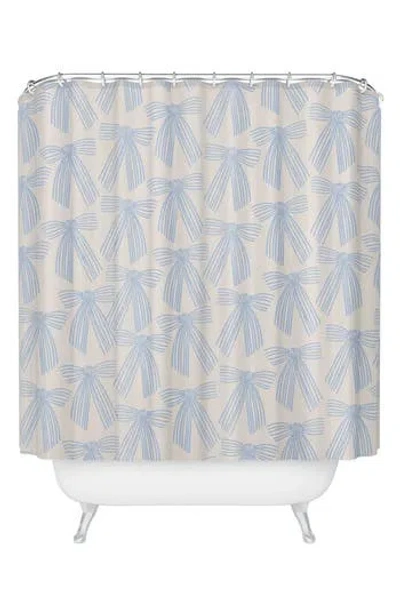 Deny Designs Thirtyone Illustrations Bauble Shower Curtain In Blue