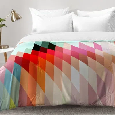 Deny Designs Three Of The Possessed Comforter Set In Orange,beige