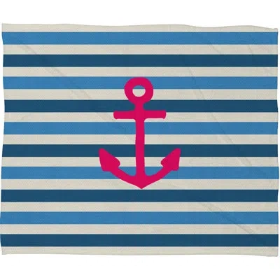 Deny Designs Throw Blanket In Blue