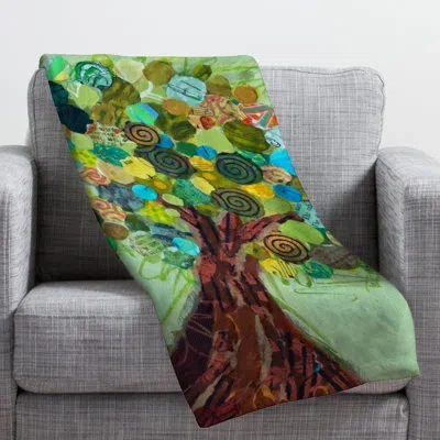 Deny Designs Throw Blanket In Brown;green