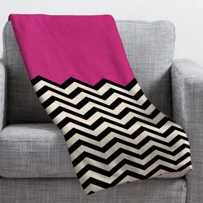 Deny Designs Throw Blanket In Pink Heart