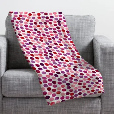 Deny Designs Throw Blanket In Red;pink;purple