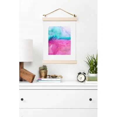 Deny Designs Tidal Color By Jacqueline Maldonado - Unframed Graphic Art Print On Paper In Blue;pink