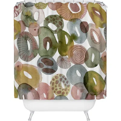 Deny Designs Tides Stones Shower Curtain In Multi